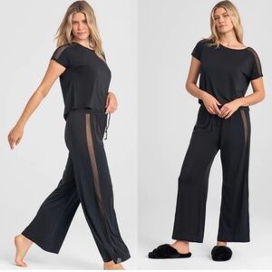 NWT honeylove mesh dream pant black size large